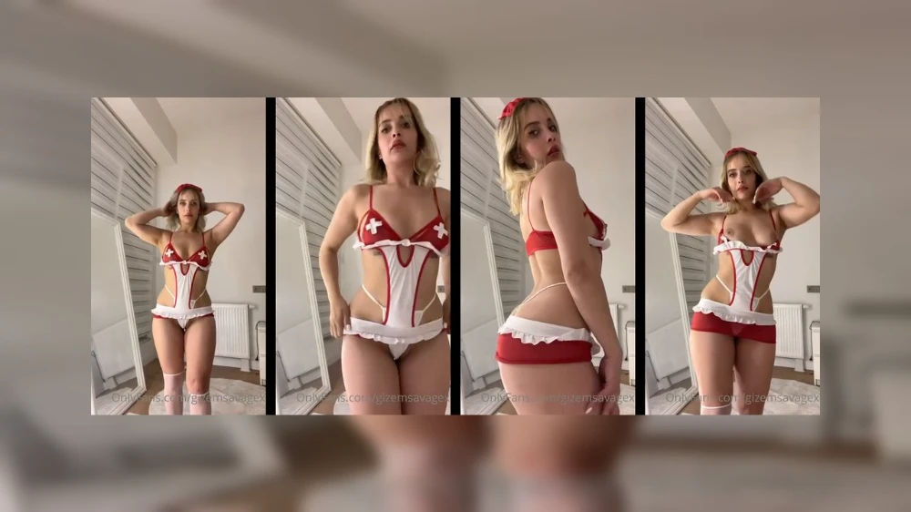 Gizem Savage Hemşire Kostümüyle Zevkten Çıldırıyor İfşa Nude